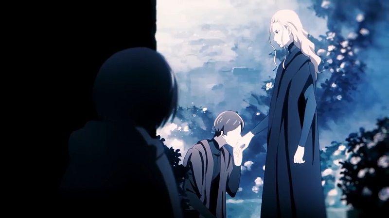 Кадр из аниме "Похороны короля роз"
