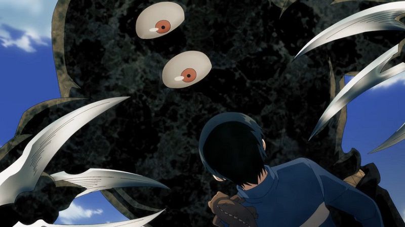 Кадр из аниме "Люцифер и Бисквитный Молот"